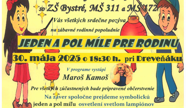 Fotka - Pozvánka na ''Jeden a pol míle pre rodinu''