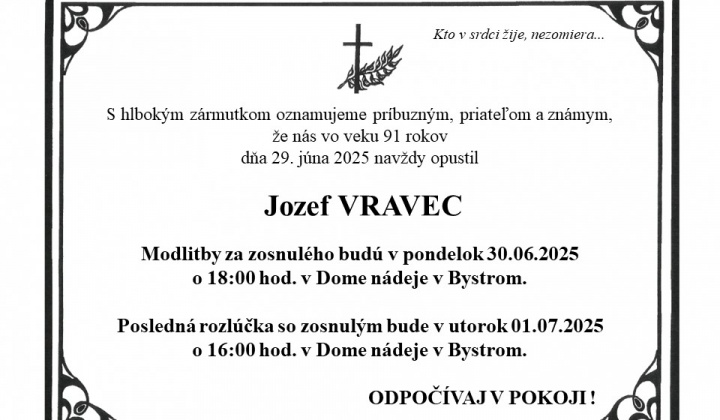 Fotka - Posledná rozlúčka s Jozefom VRAVCOM