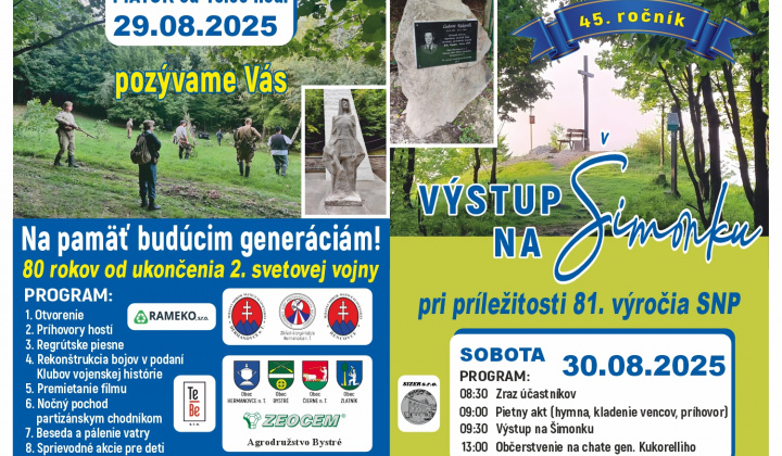 Fotka - Pozvánka na pamäť budúcim generáciám a výstup na Šimonku 2025