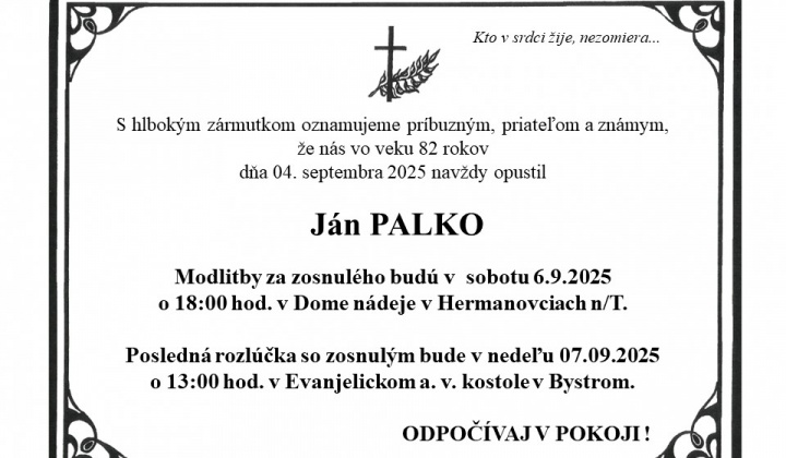 Fotka - Posledná rozlúčka s Jánom PALKOM