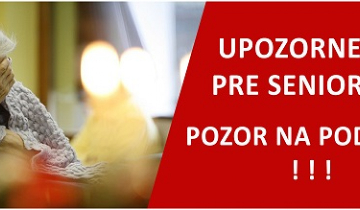 Fotka - Podvody na senioroch!