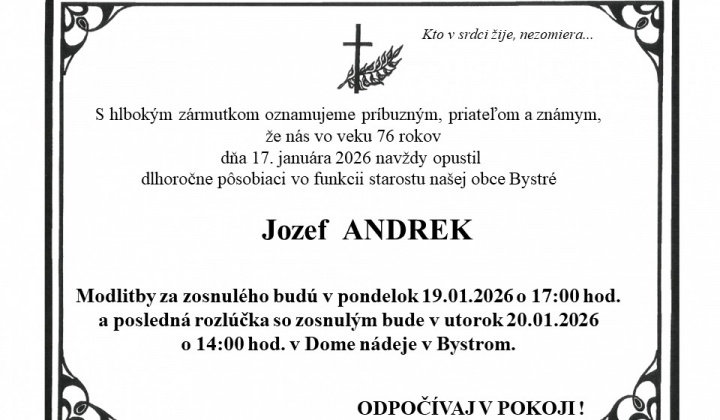 Fotka - Posledná rozlúčka s Jozefom ANDREKOM