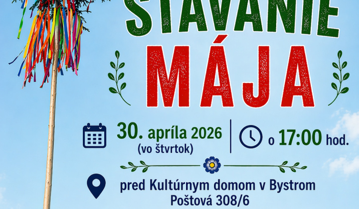 Fotka - Pozvánka na kultúrne podujatie ''STAVANIE MÁJA''