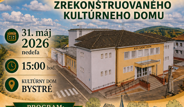 Fotka - Pozvánka na 640. výročie prvej písomnej zmienky o obci a slávnostné otvorenie zrekonštruovaného kultúrneho domu 