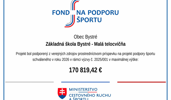 Fotka - Základná škola Bystré - Malá telocvičňa