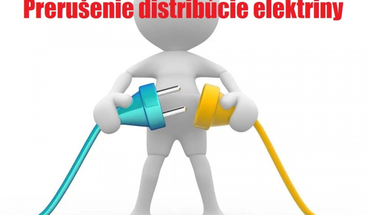 Fotka - Oznámenie o prerušení distribúcie elektriny 2. júla 2026