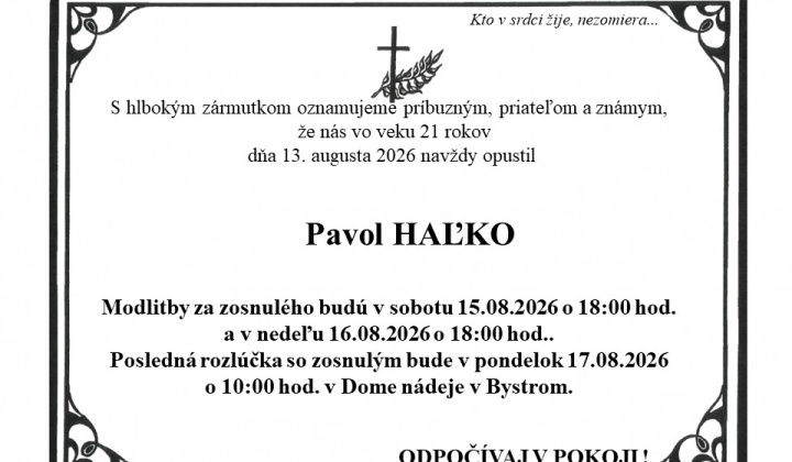 Fotka - Posledná rozlúčka s Pavlom HAĽKOM