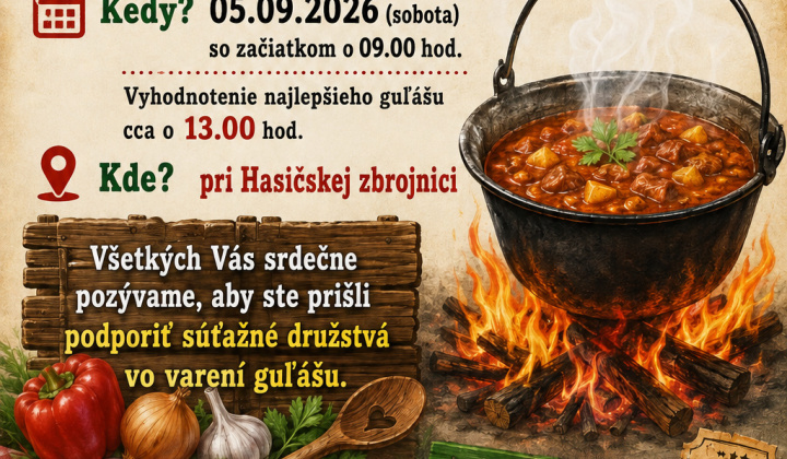 Fotka - Pozvánka na 7. ročník súťaže ''O najlepší guľáš''