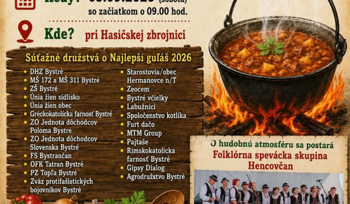 Fotka - Pozvánka na 7. ročník súťaže ''O najlepší guľáš''