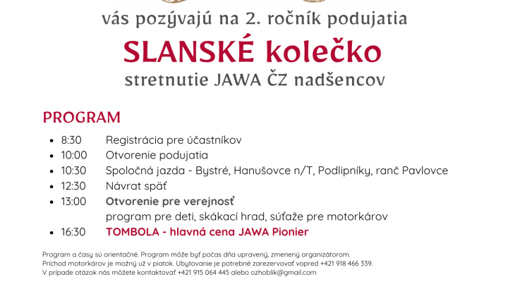 Fotka - Pozvánka na SLANSKÉ KOLEČKO